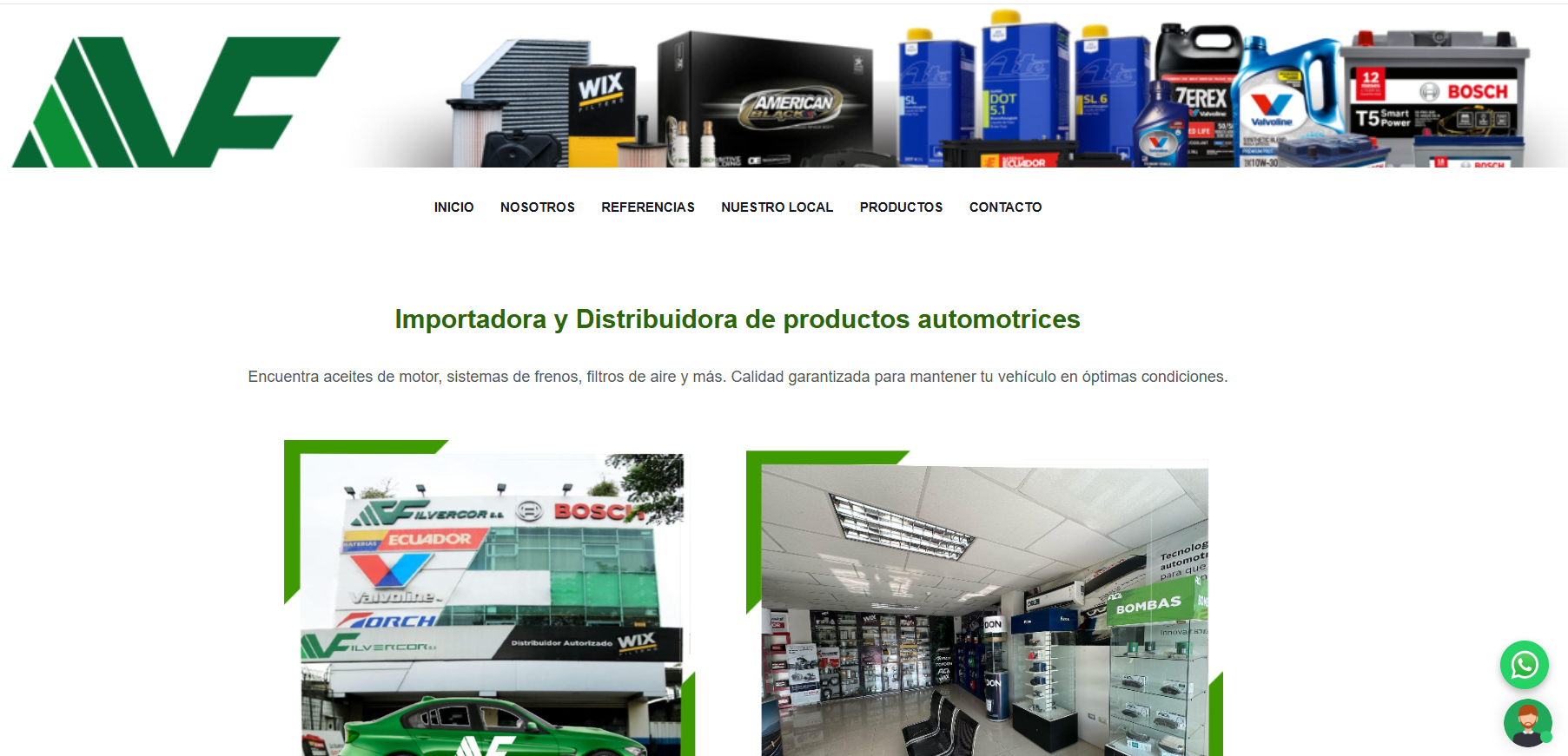 Vista previa del sitio web de FilverCorp